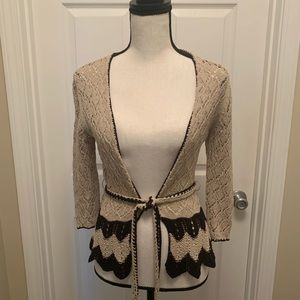 Croqueted Belted Cardigan